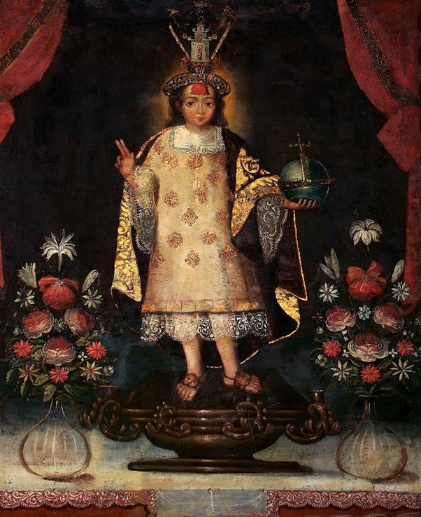 Biblioteca del Congreso de la Nación - Niño Jesús con vestimenta inca y  mascaypacha