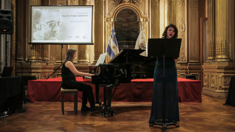 El programa incluyó “Dos Líricas para Edith”, con textos de Edith F. de Conti, interpretadas por la soprano Marina García junto a la pianista Laura Daian.