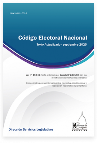 Código Electoral Nacional. Texto actualizado. Septiembre 2025.