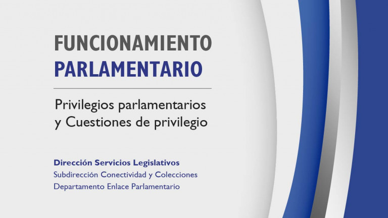 Funcionamiento Parlamentario privilegios parlamentarios y cuestiones de privilegio